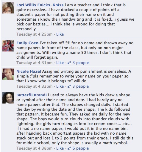 punishment-for-not-writing-name