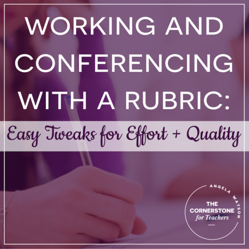 Working and conferencing with a rubric: easy tweaks for effort + quality